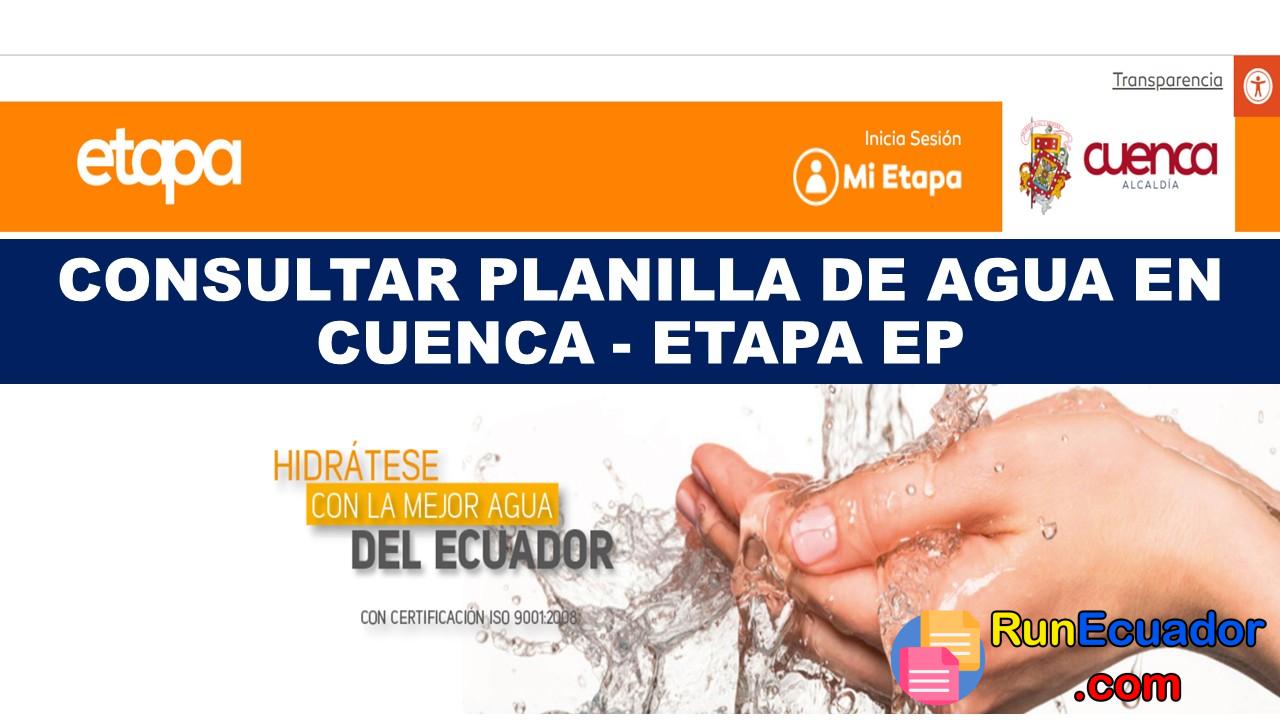 Consultar Planilla de Agua Cuenca