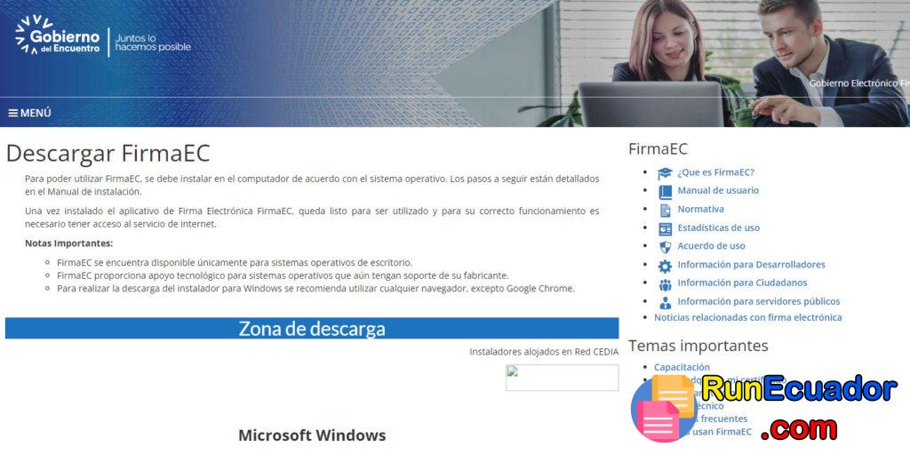 Descargar FirmaEC Software para la Firma Electrónica 1 FirmaEC