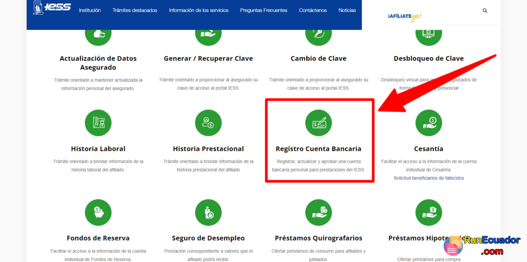 Cómo registrar una cuenta bancaria en el IESS 5 Cómo registrar una cuenta bancaria en el IESS