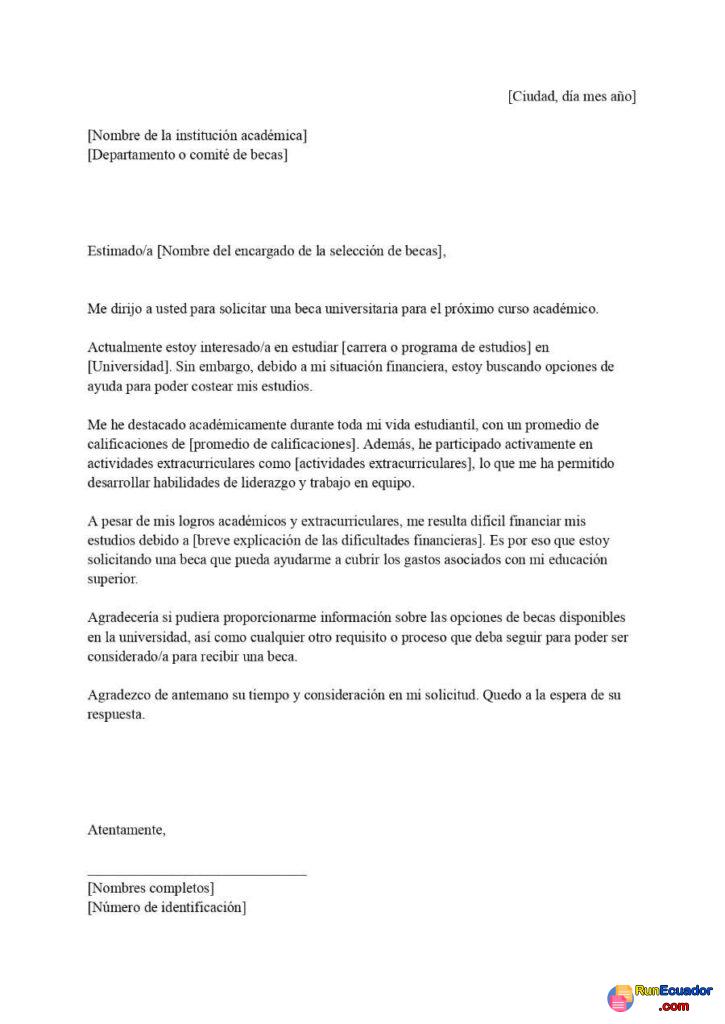 Modelo de Carta de Solicitud de Beca 2 Modelo de Carta de Solicitud de Beca