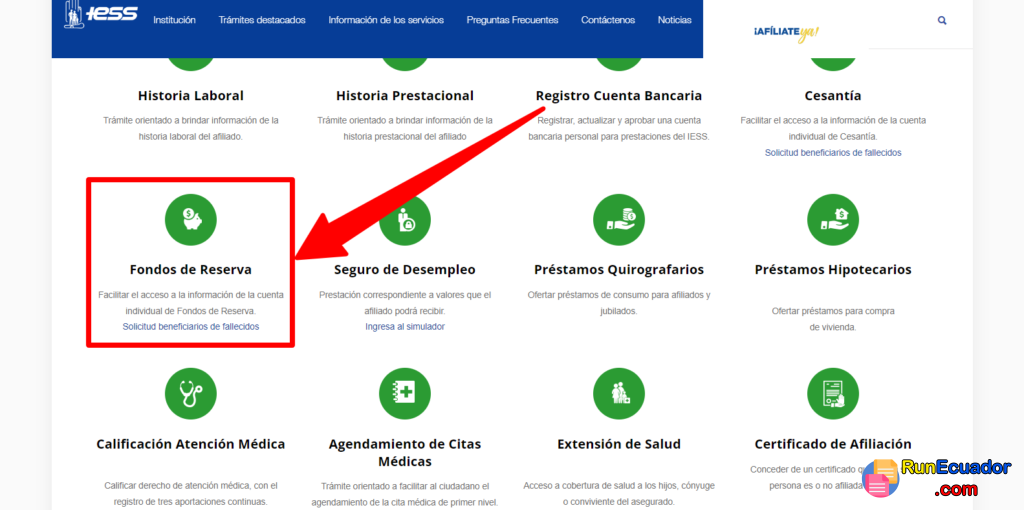 Consultar Fondos de Reserva IESS 4 Consultar Fondos de Reserva IESS
