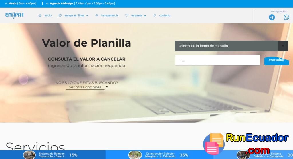 Planilla de Agua Ibarra 1 Planilla de Agua Ibarra