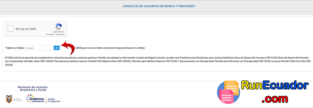 Consultar si cobro el Bono de Emergencia del MIES 3 Bono de Emergencia del MIES