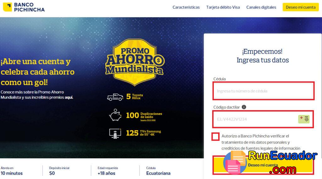 Crear Cuenta de Ahorros Banco Pichincha 5 Crear Cuenta de Ahorros Banco Pichincha
