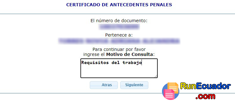 Certificado de Antecedentes Penales