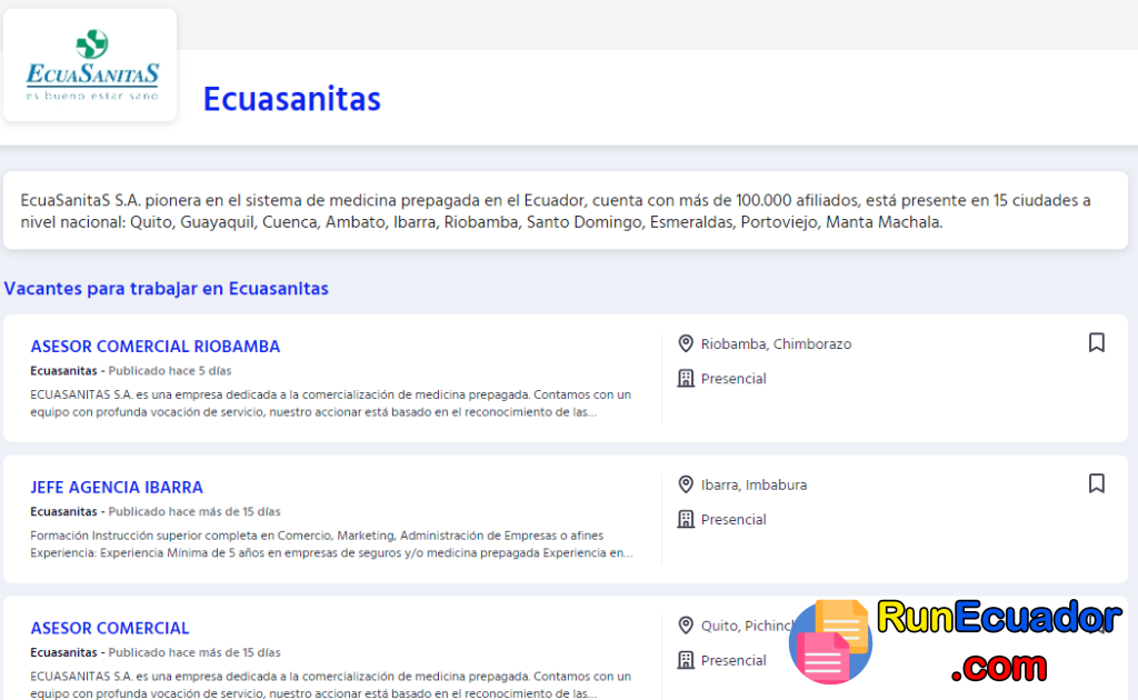Ecuasanitas S.A. Servicio de Medicina Prepagada 12 Ecuasanitas S.A. Servicio de Medicina Prepagada