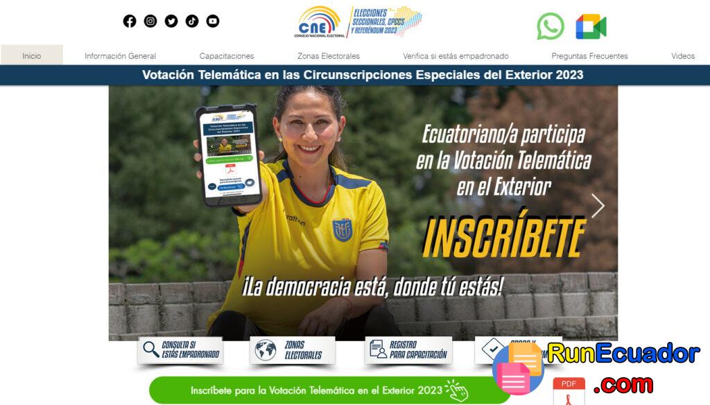 Inscripción Voto Telemático CNE Ecuatorianos en el Exterior 3 Inscripción Voto Telemático CNE Ecuatorianos en el Exterior
