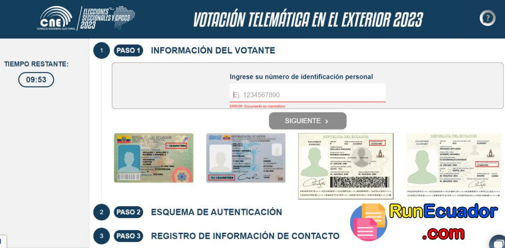 Inscripción Voto Telemático CNE Ecuatorianos en el Exterior 6 Inscripción Voto Telemático CNE Ecuatorianos en el Exterior