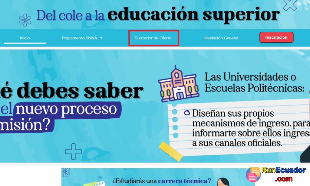 Buscador de Oferta Académica Senescyt 1 Buscador de Oferta Académica Senescyt