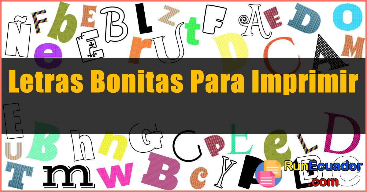 Letras Bonitas para Imprimir